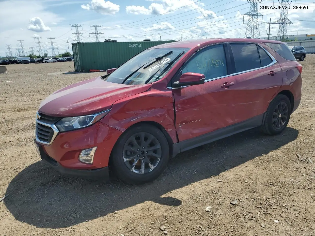 2018 Chevrolet Equinox Lt VIN: 3GNAXJEV2JL389696 Lot: 62735075