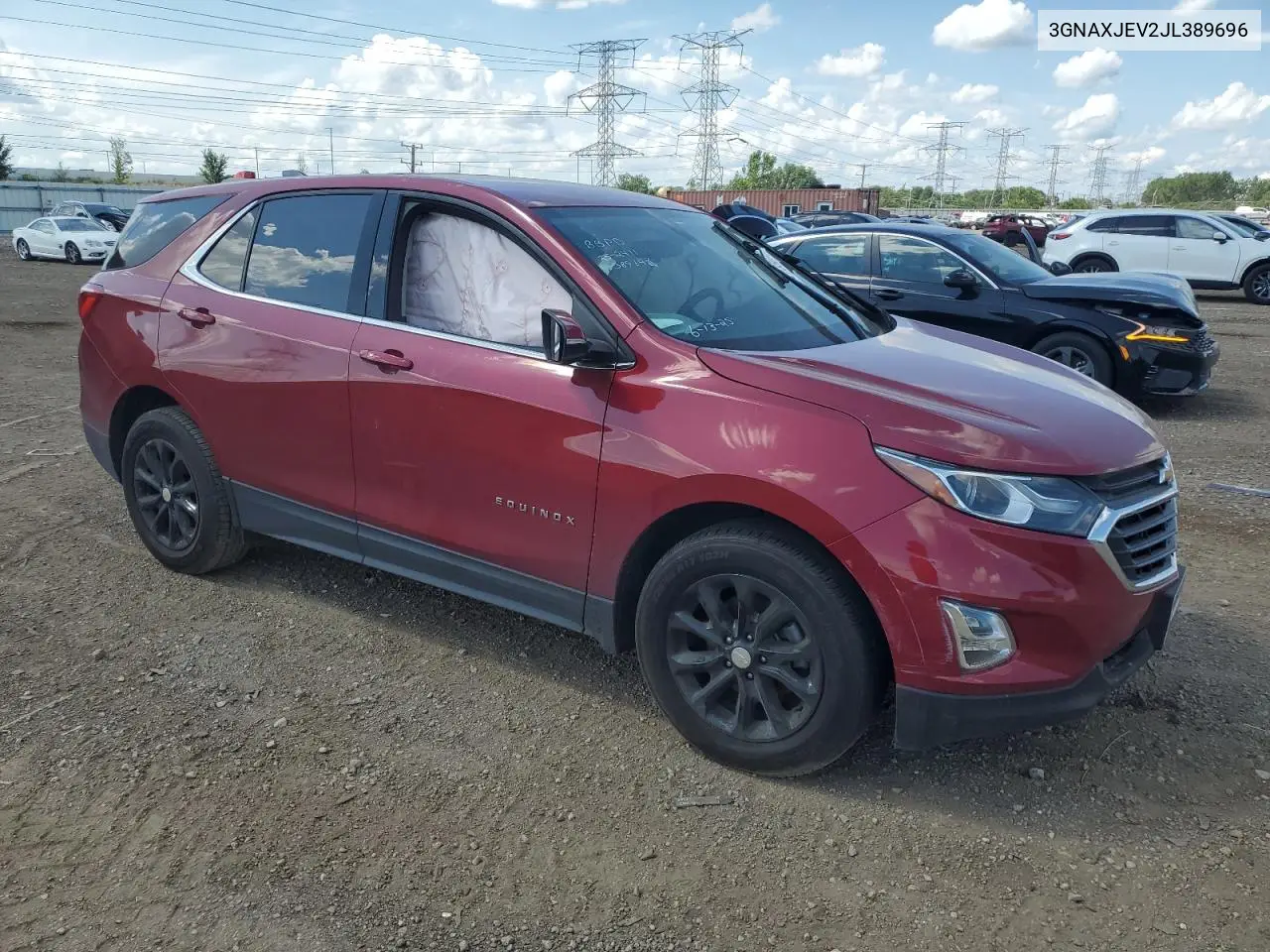 2018 Chevrolet Equinox Lt VIN: 3GNAXJEV2JL389696 Lot: 62735075