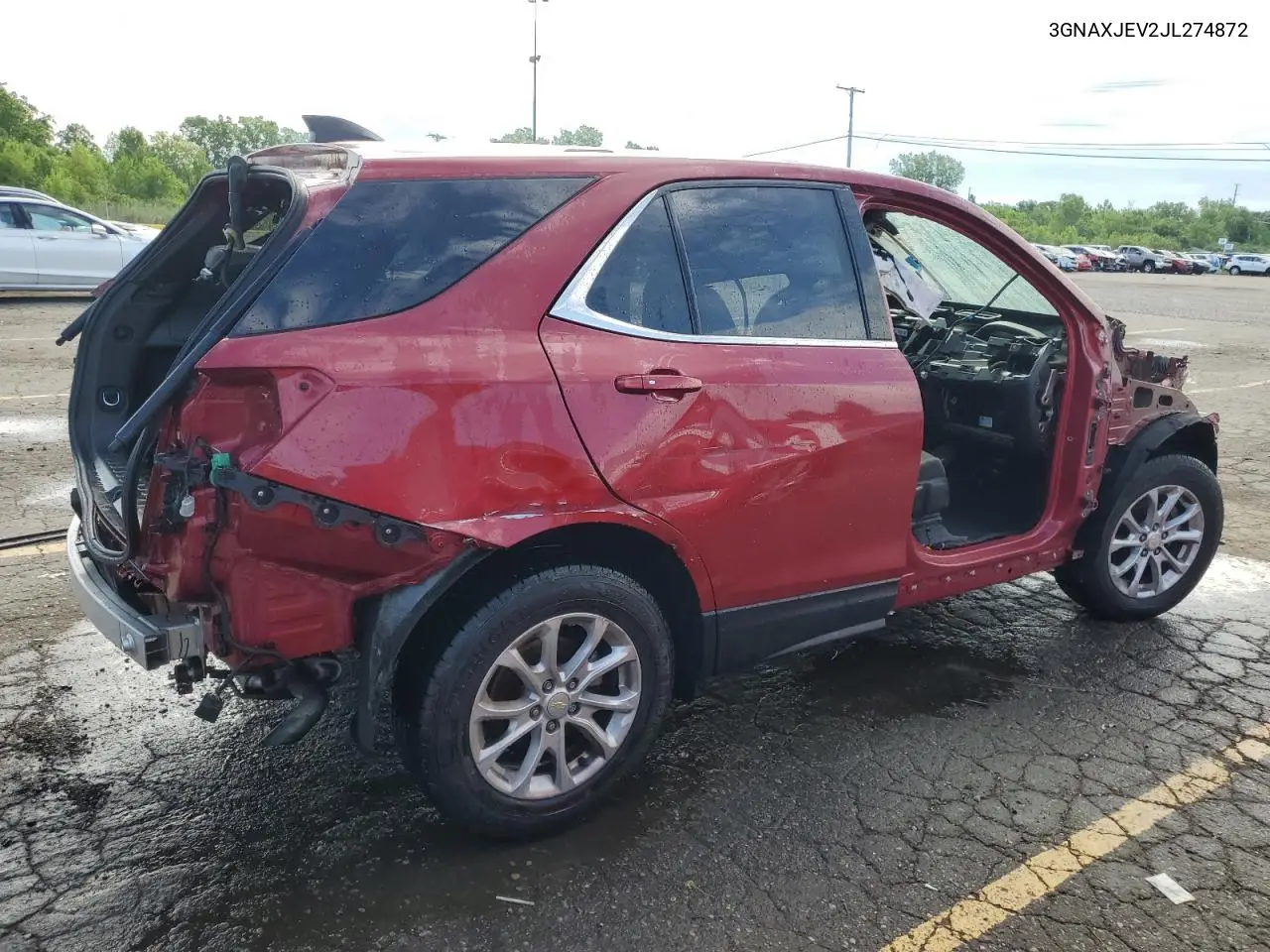 2018 Chevrolet Equinox Lt VIN: 3GNAXJEV2JL274872 Lot: 62887805