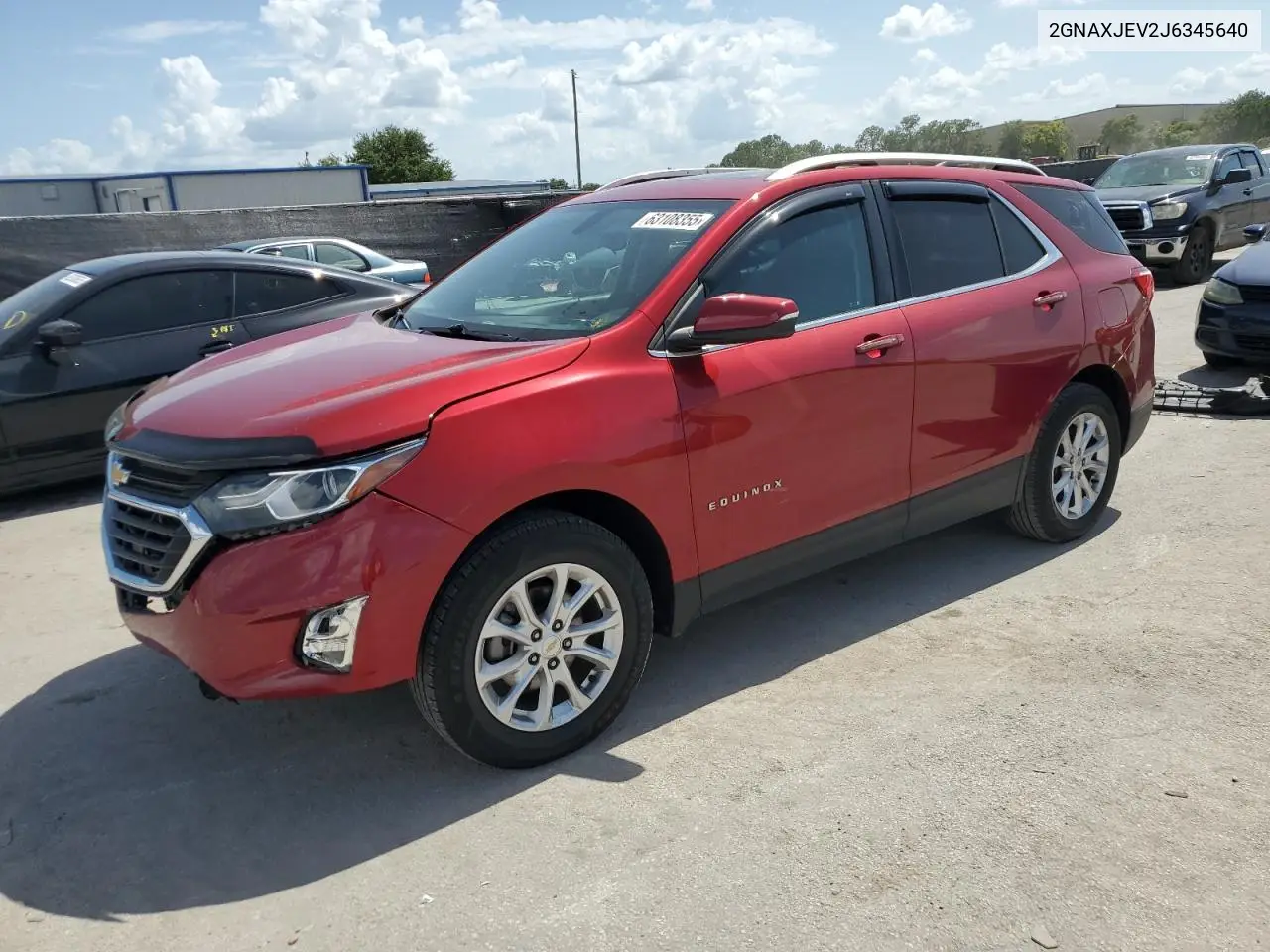 2018 Chevrolet Equinox Lt VIN: 2GNAXJEV2J6345640 Lot: 63108355