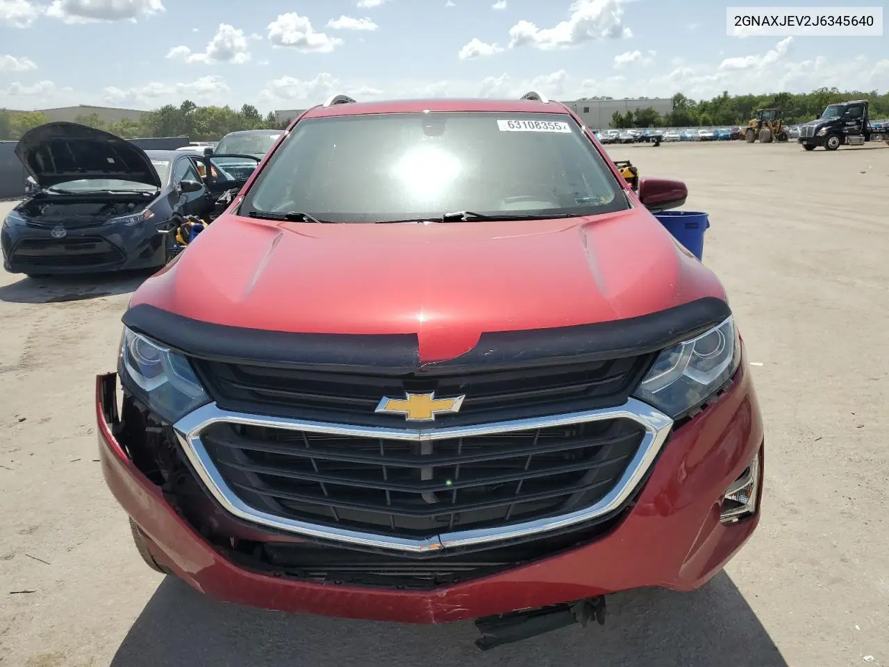 2018 Chevrolet Equinox Lt VIN: 2GNAXJEV2J6345640 Lot: 63108355