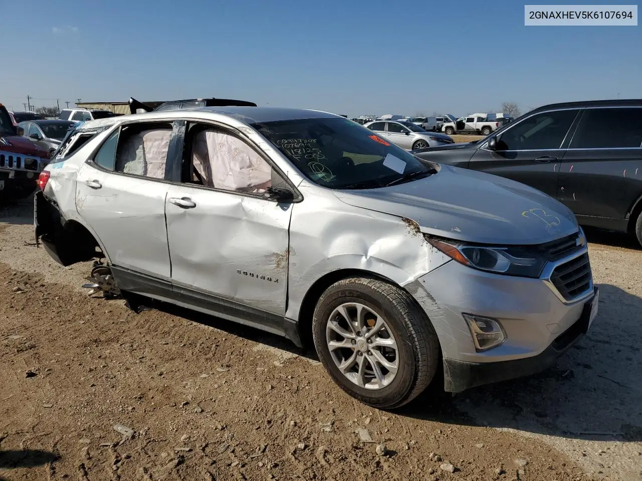 2019 Chevrolet Equinox Ls VIN: 2GNAXHEV5K6107694 Lot: 45187705