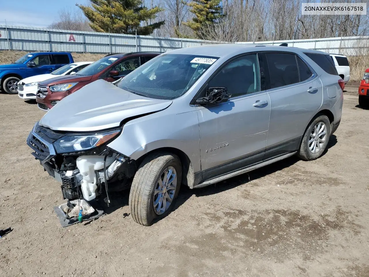 2019 Chevrolet Equinox Lt VIN: 2GNAXKEV3K6167518 Lot: 49777835