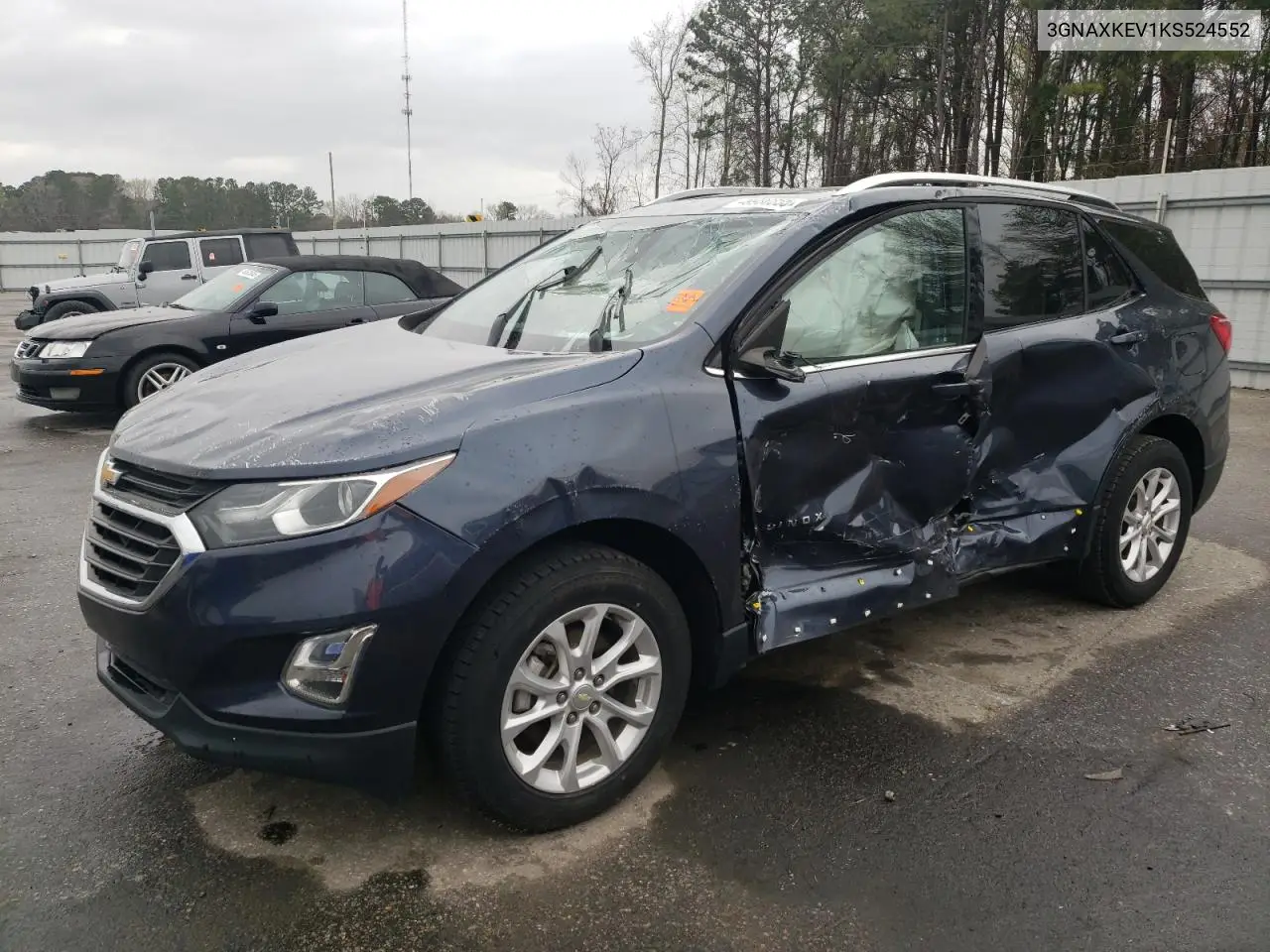 2019 Chevrolet Equinox Lt VIN: 3GNAXKEV1KS524552 Lot: 49980855