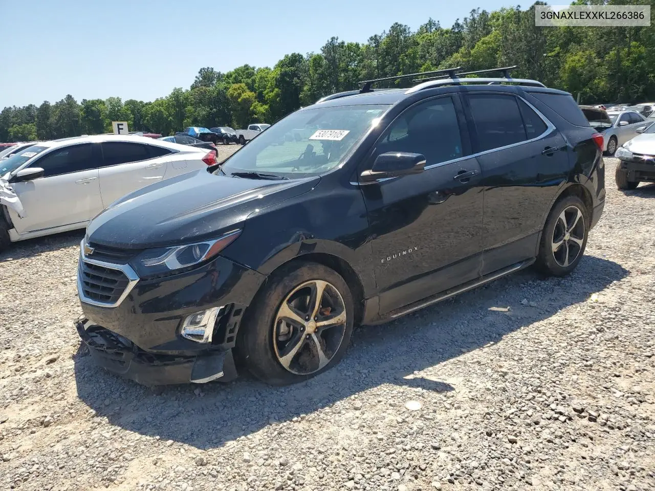 2019 Chevrolet Equinox Lt VIN: 3GNAXLEXXKL266386 Lot: 53079105