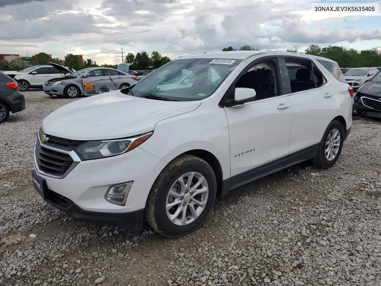 2019 Chevrolet Equinox Lt VIN: 3GNAXJEV3KS635405 Lot: 55320415