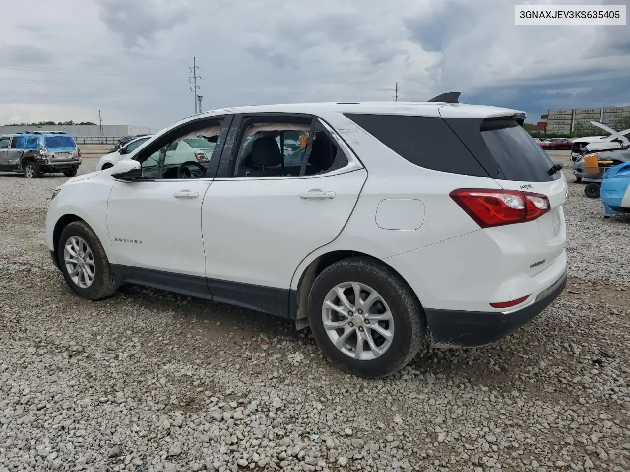 2019 Chevrolet Equinox Lt VIN: 3GNAXJEV3KS635405 Lot: 55320415