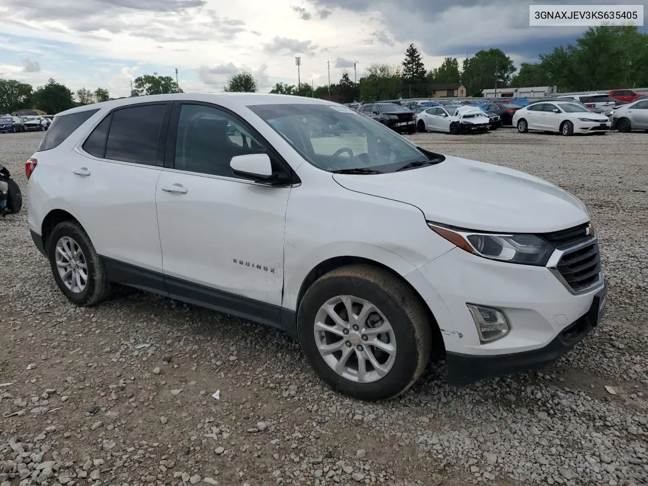 2019 Chevrolet Equinox Lt VIN: 3GNAXJEV3KS635405 Lot: 55320415