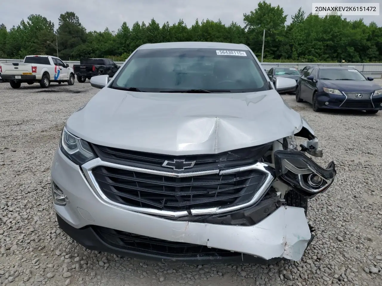 2019 Chevrolet Equinox Lt VIN: 2GNAXKEV2K6151472 Lot: 56430115