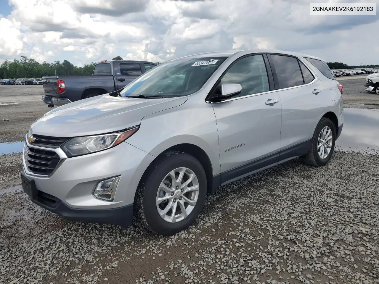 2019 Chevrolet Equinox Lt VIN: 2GNAXKEV2K6192183 Lot: 56540185