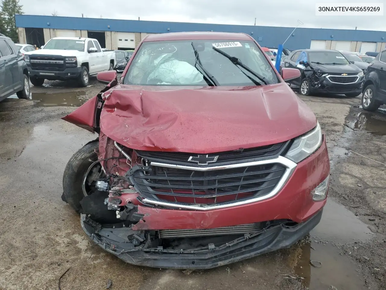 2019 Chevrolet Equinox Lt VIN: 3GNAXTEV4KS659269 Lot: 56706915