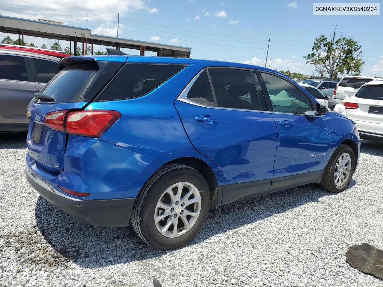 2019 Chevrolet Equinox Lt VIN: 3GNAXKEV3KS540204 Lot: 57111925