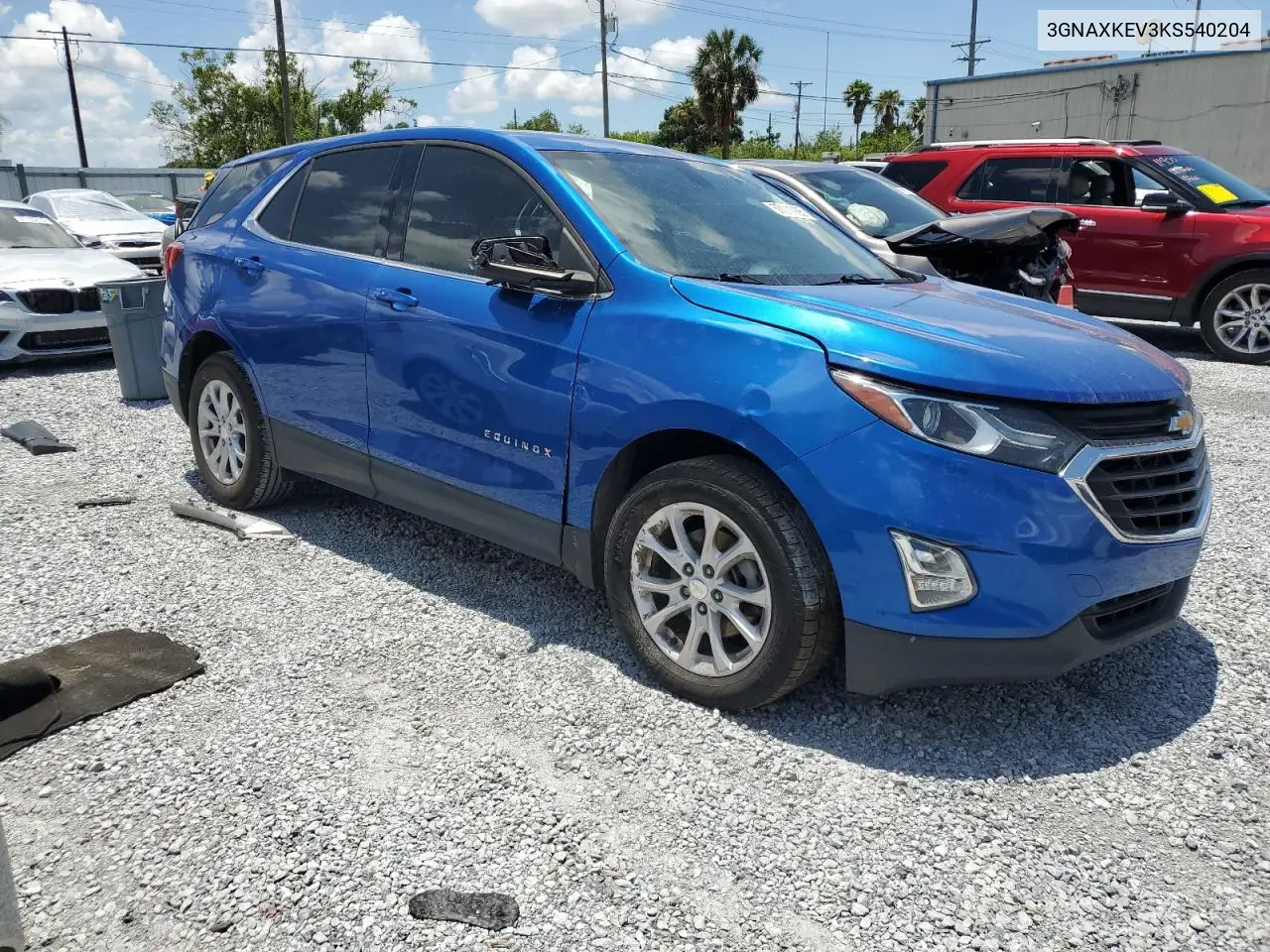 2019 Chevrolet Equinox Lt VIN: 3GNAXKEV3KS540204 Lot: 57111925