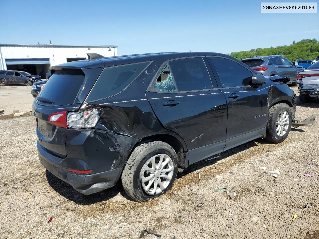 2019 Chevrolet Equinox Ls VIN: 2GNAXHEV8K6201083 Lot: 58038855