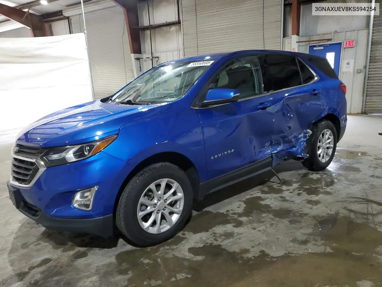 2019 Chevrolet Equinox Lt VIN: 3GNAXUEV8KS594254 Lot: 58550695