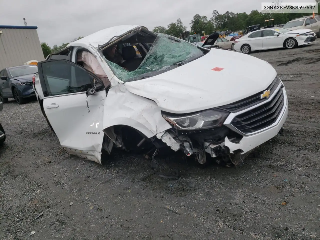2019 Chevrolet Equinox Lt VIN: 3GNAXKEV8KS597532 Lot: 58654475
