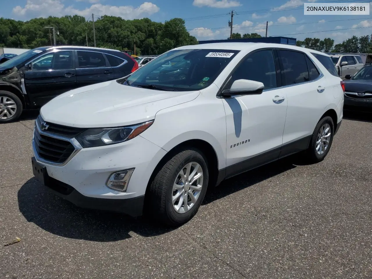 2019 Chevrolet Equinox Lt VIN: 2GNAXUEV9K6138181 Lot: 59554595