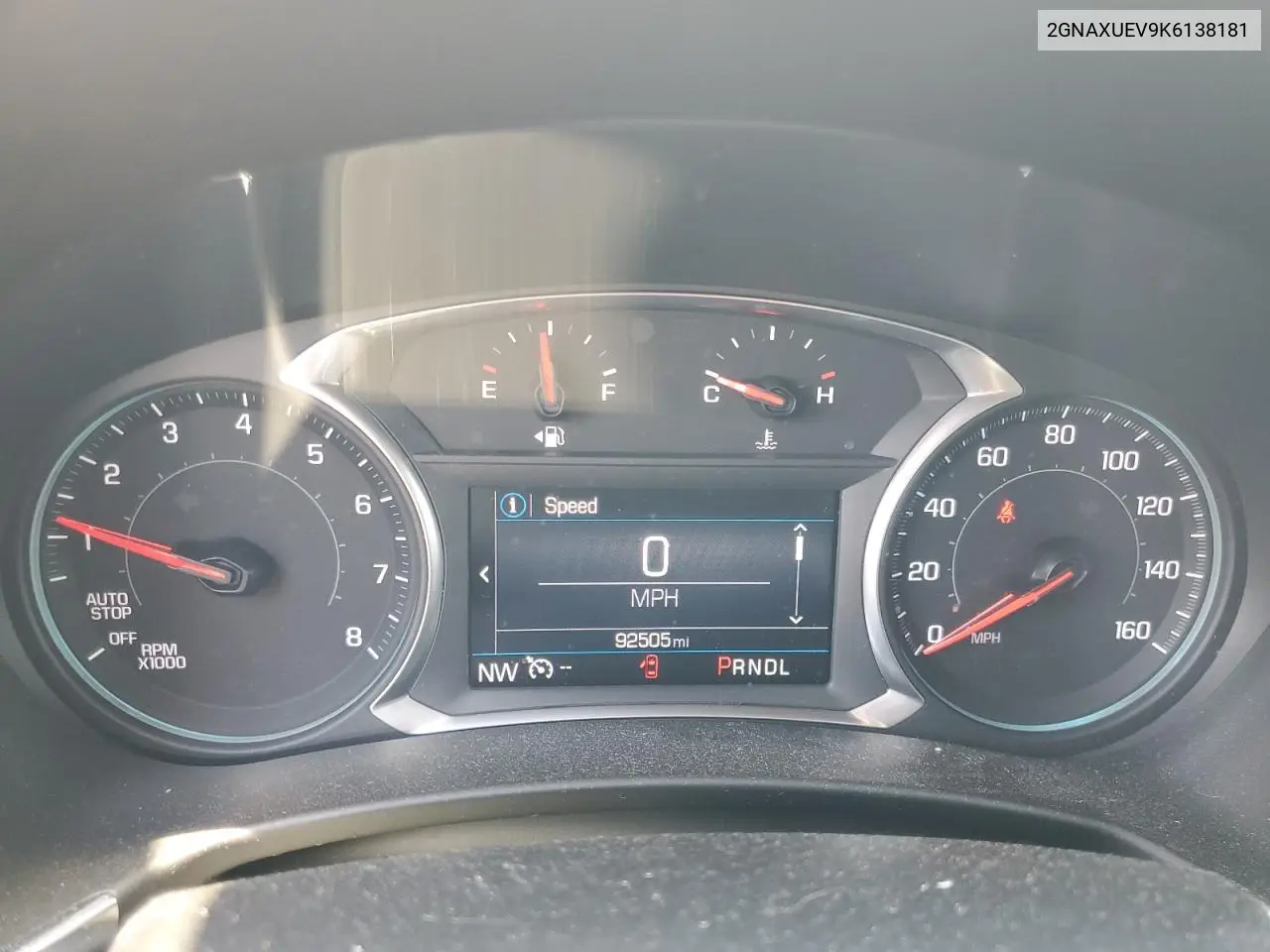 2019 Chevrolet Equinox Lt VIN: 2GNAXUEV9K6138181 Lot: 59554595