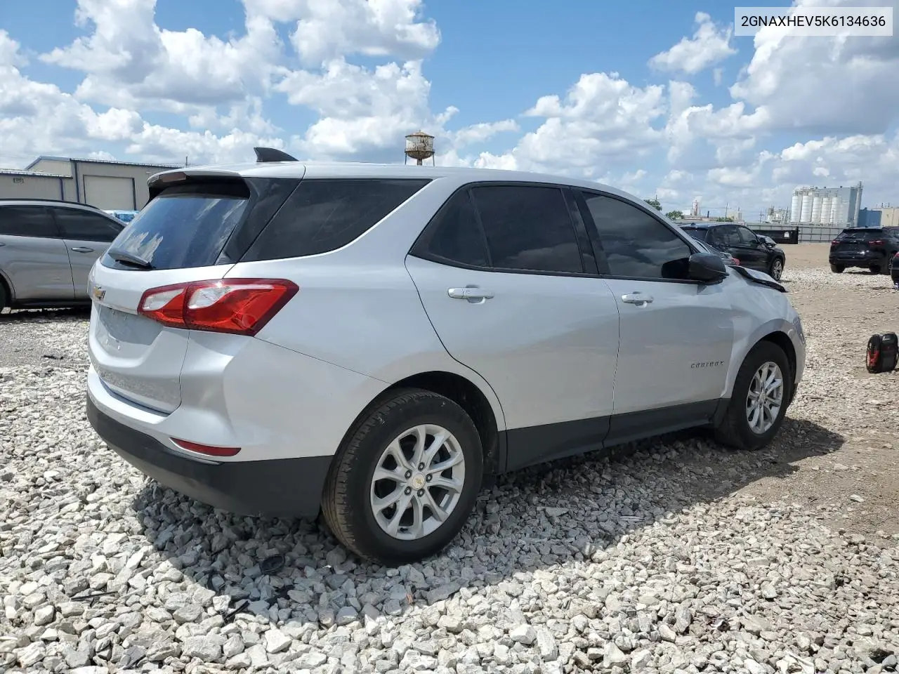 2019 Chevrolet Equinox Ls VIN: 2GNAXHEV5K6134636 Lot: 62427915