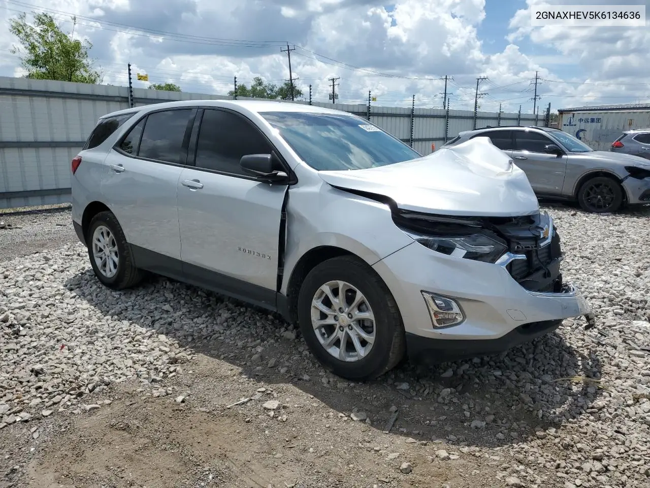 2019 Chevrolet Equinox Ls VIN: 2GNAXHEV5K6134636 Lot: 62427915
