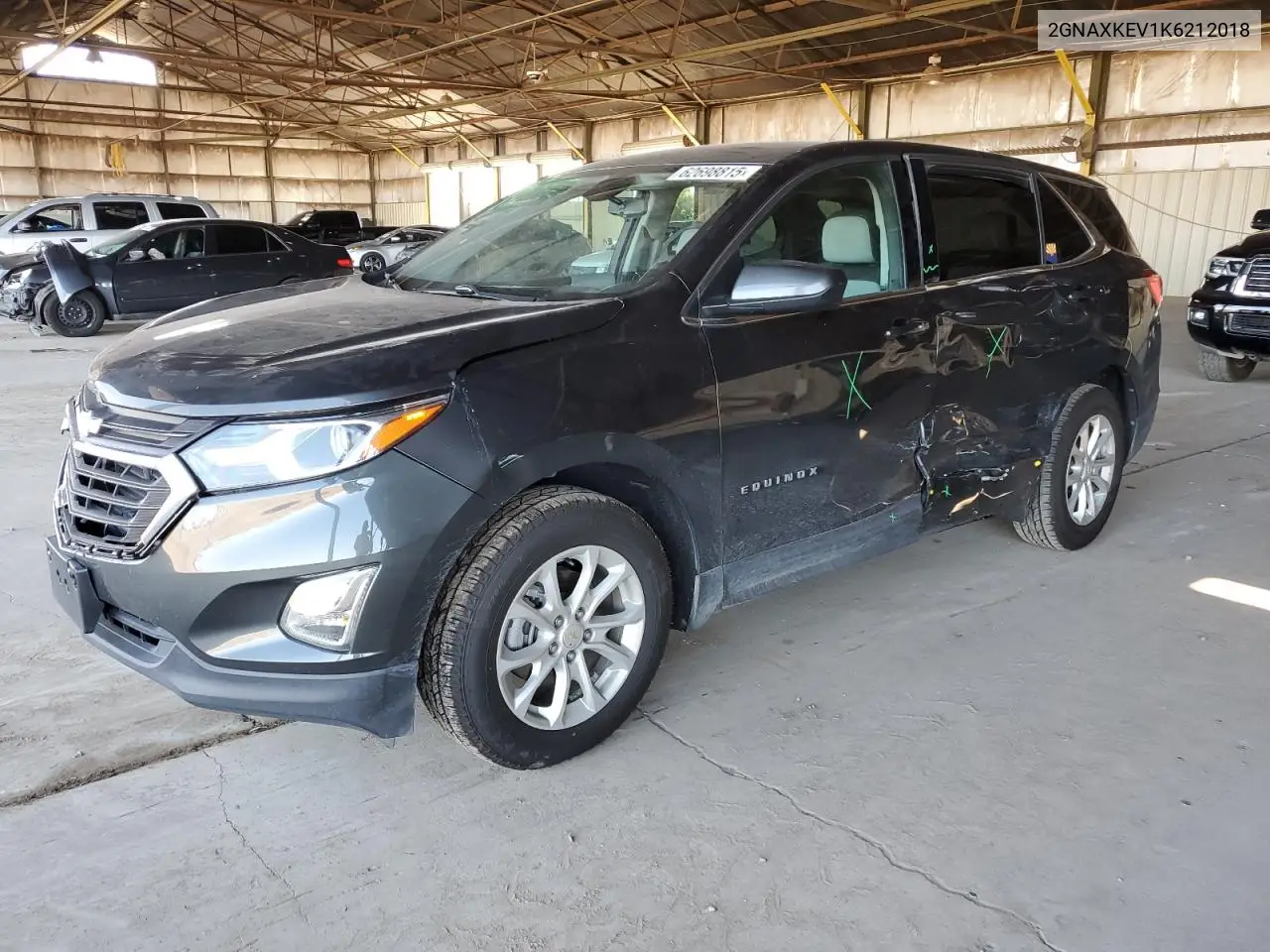 2019 Chevrolet Equinox Lt VIN: 2GNAXKEV1K6212018 Lot: 62698815