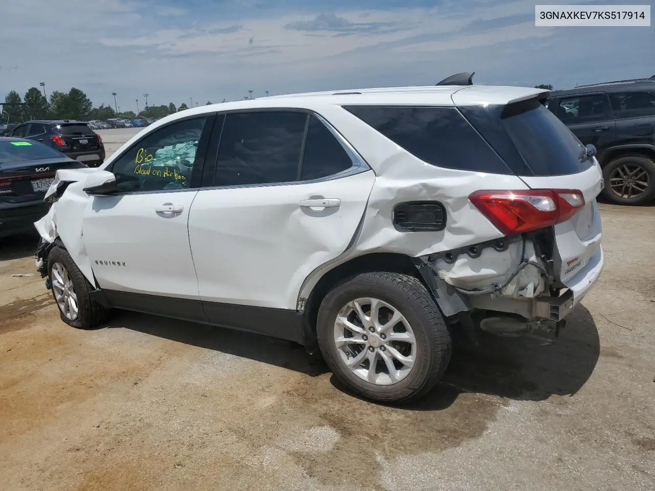 2019 Chevrolet Equinox Lt VIN: 3GNAXKEV7KS517914 Lot: 62761095