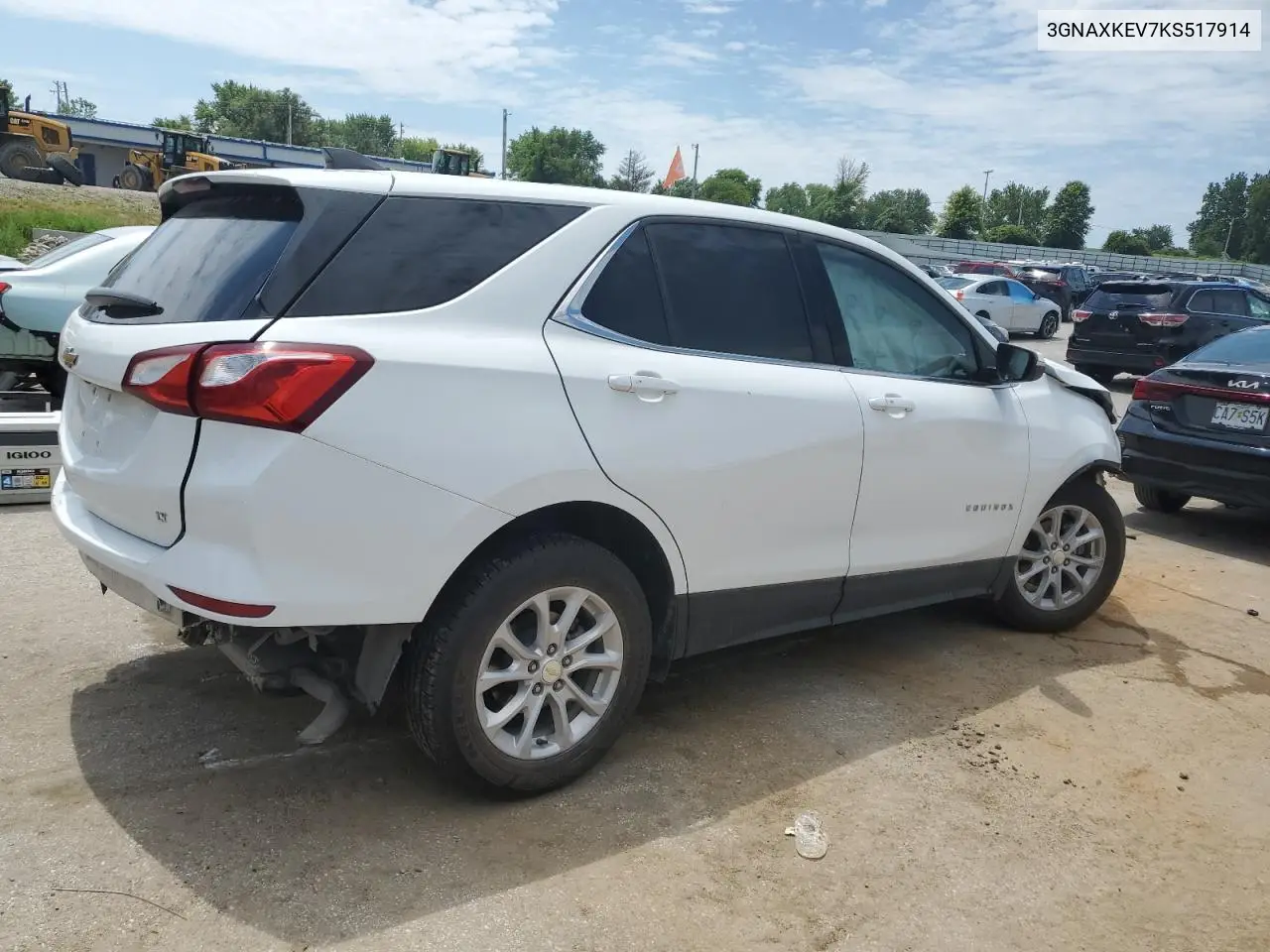 2019 Chevrolet Equinox Lt VIN: 3GNAXKEV7KS517914 Lot: 62761095