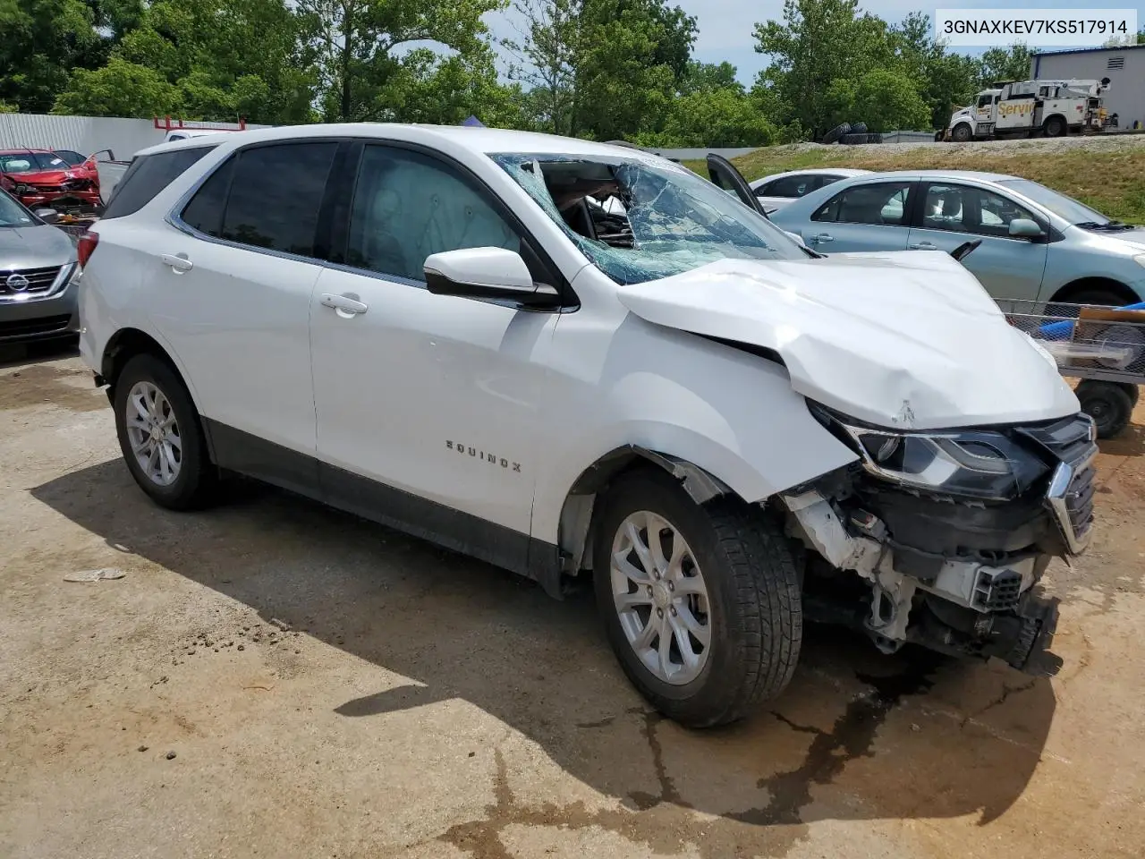 2019 Chevrolet Equinox Lt VIN: 3GNAXKEV7KS517914 Lot: 62761095
