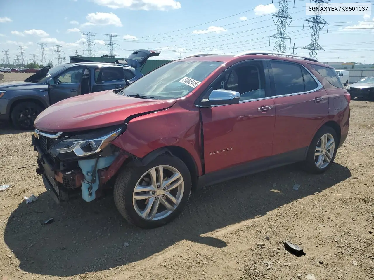2019 Chevrolet Equinox Premier VIN: 3GNAXYEX7KS501037 Lot: 63088445