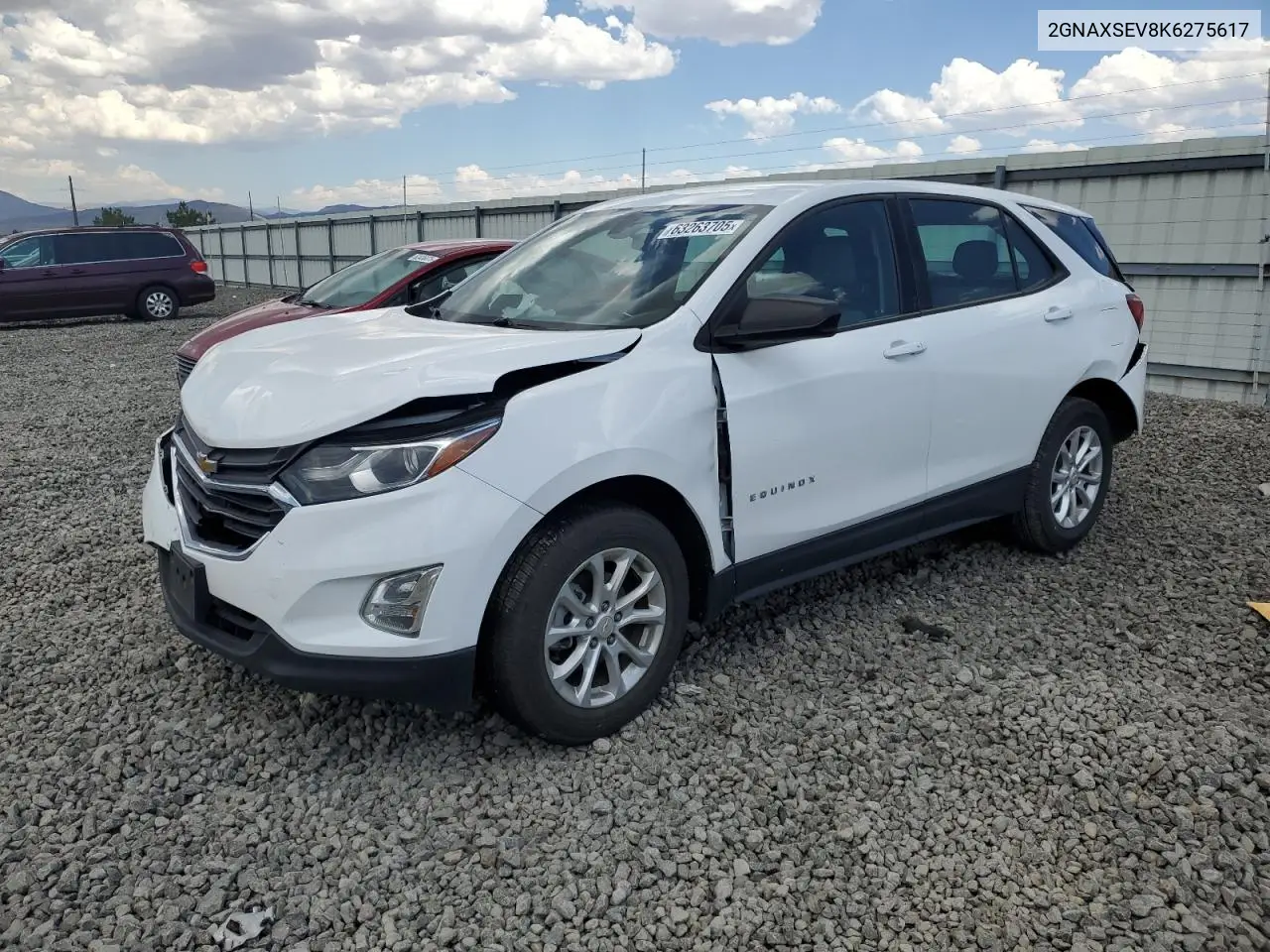 2019 Chevrolet Equinox Ls VIN: 2GNAXSEV8K6275617 Lot: 63263705