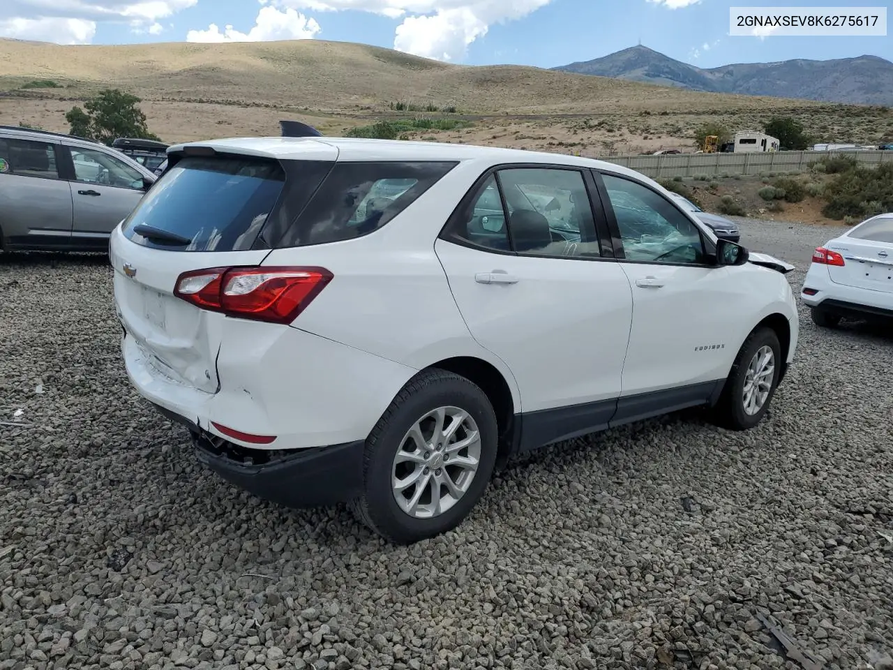 2019 Chevrolet Equinox Ls VIN: 2GNAXSEV8K6275617 Lot: 63263705