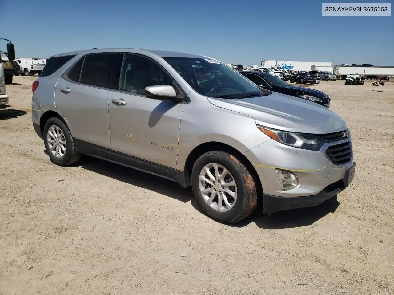 2020 Chevrolet Equinox Lt VIN: 3GNAXKEV3LS635153 Lot: 56247285