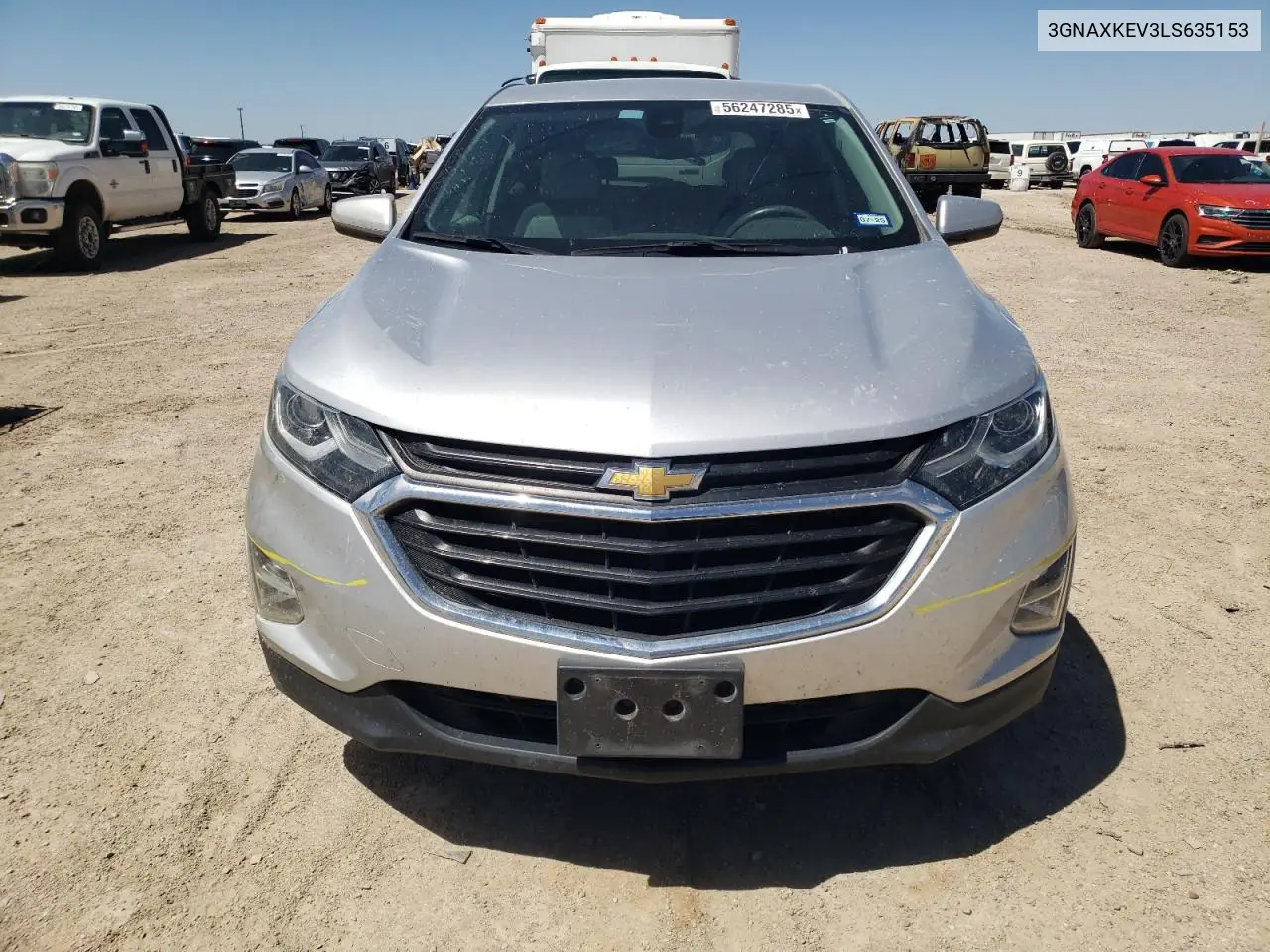 2020 Chevrolet Equinox Lt VIN: 3GNAXKEV3LS635153 Lot: 56247285
