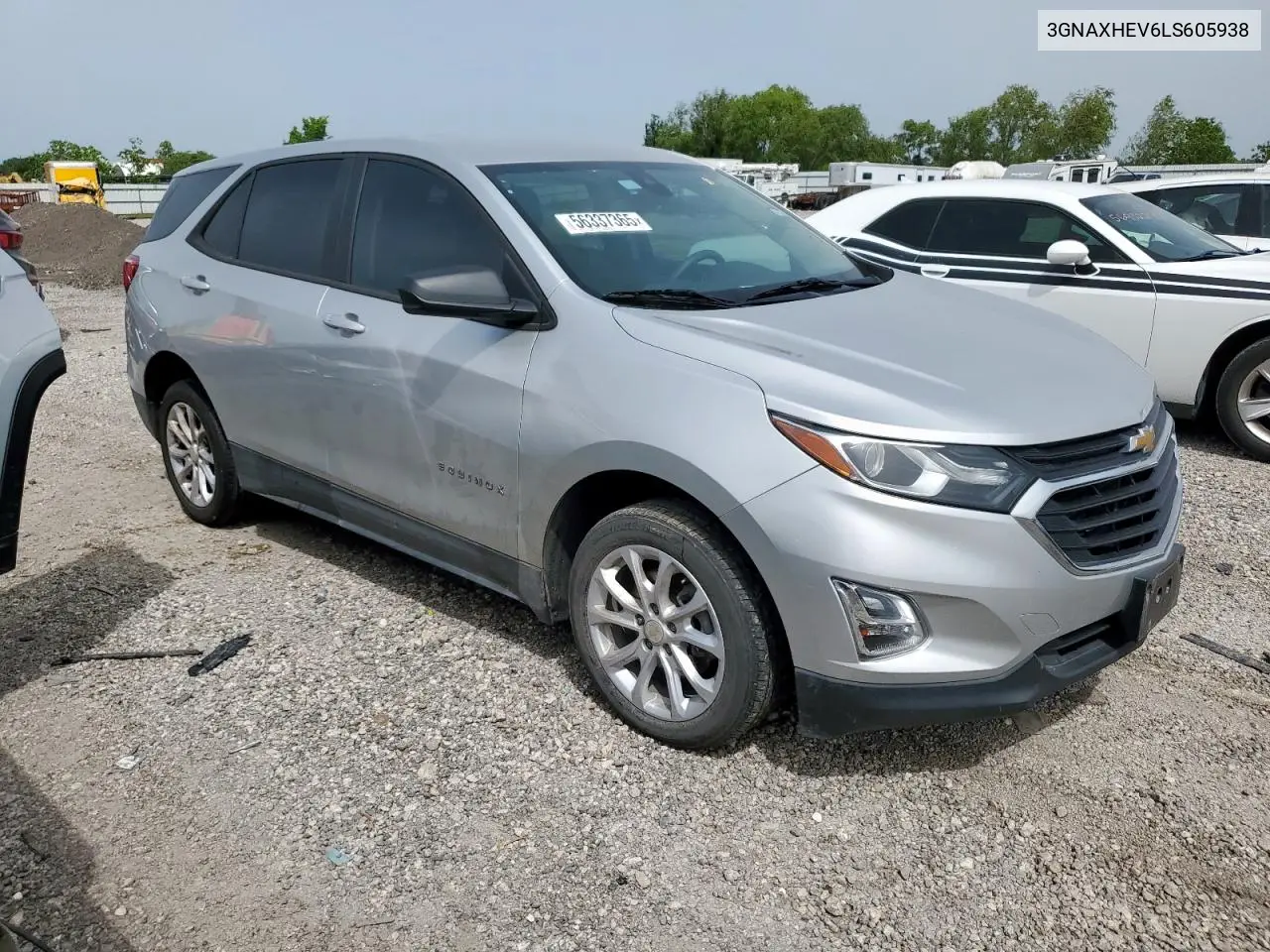 2020 Chevrolet Equinox Ls VIN: 3GNAXHEV6LS605938 Lot: 56337365