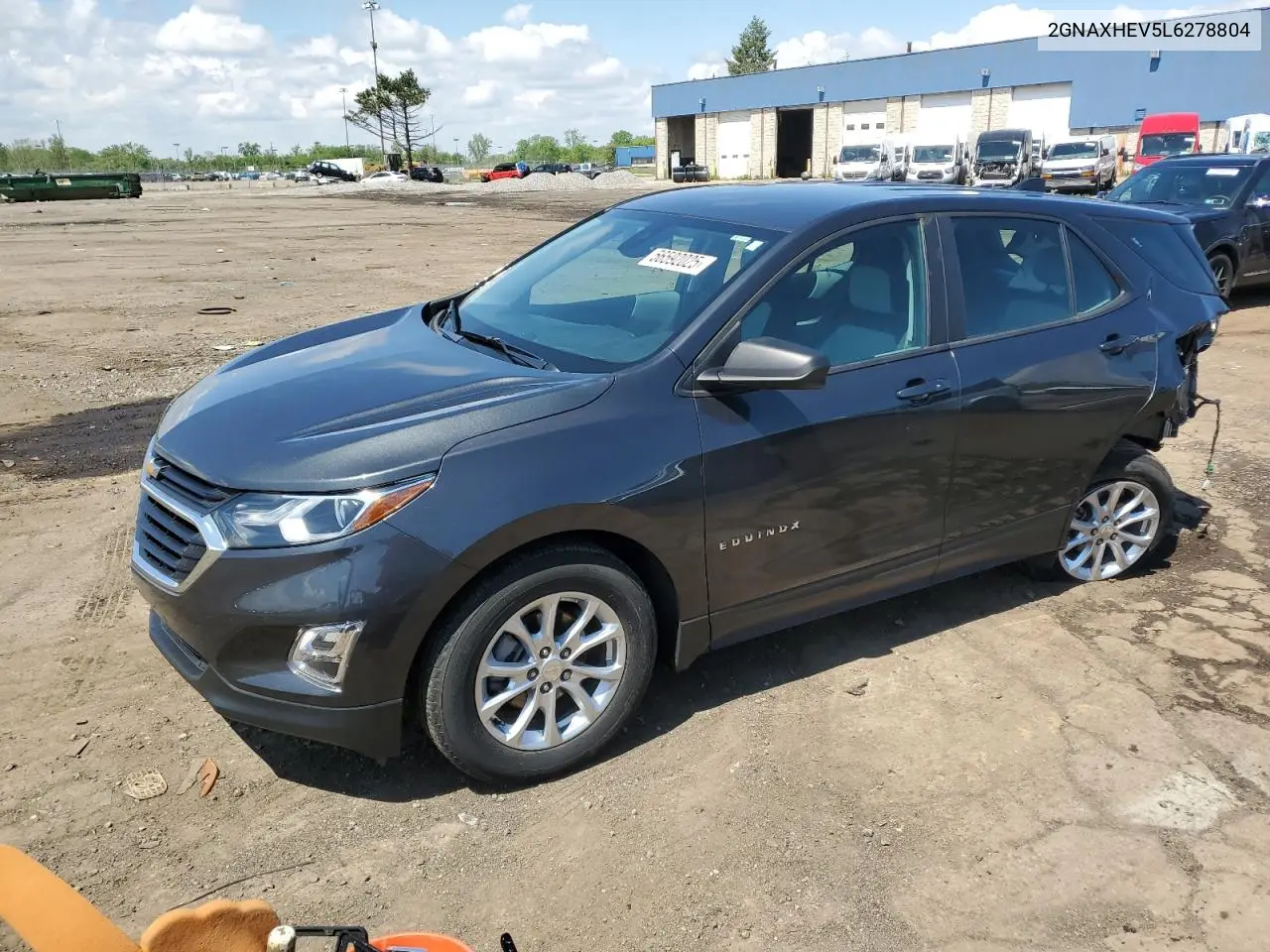 2020 Chevrolet Equinox Ls VIN: 2GNAXHEV5L6278804 Lot: 56592025