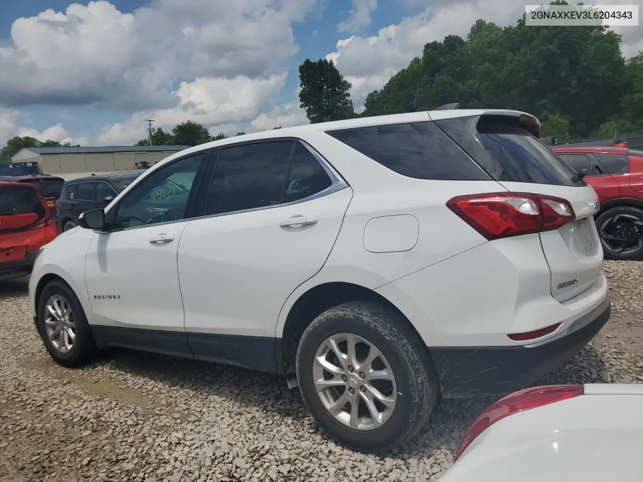 2020 Chevrolet Equinox Lt VIN: 2GNAXKEV3L6204343 Lot: 56897115