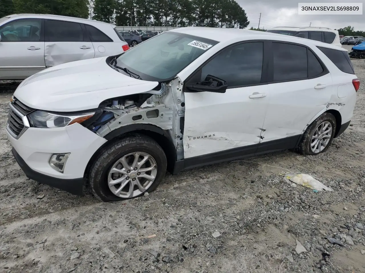 2020 Chevrolet Equinox Ls VIN: 3GNAXSEV2LS698809 Lot: 59531845