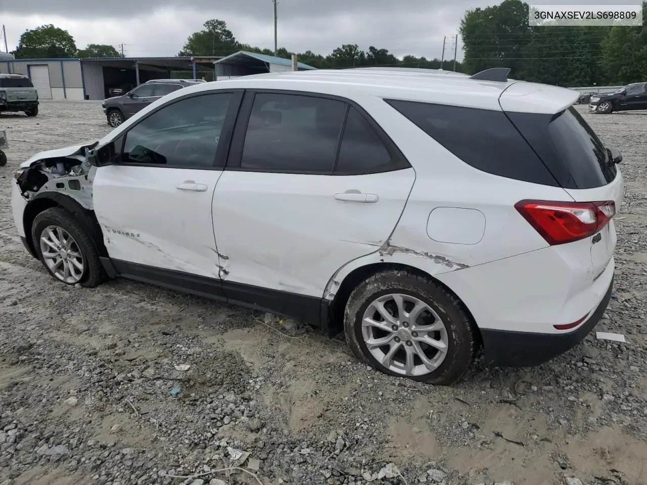 2020 Chevrolet Equinox Ls VIN: 3GNAXSEV2LS698809 Lot: 59531845
