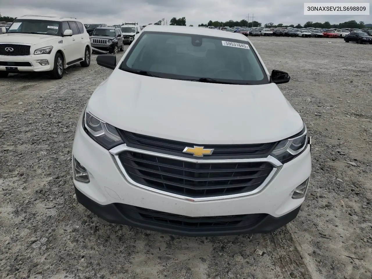 2020 Chevrolet Equinox Ls VIN: 3GNAXSEV2LS698809 Lot: 59531845