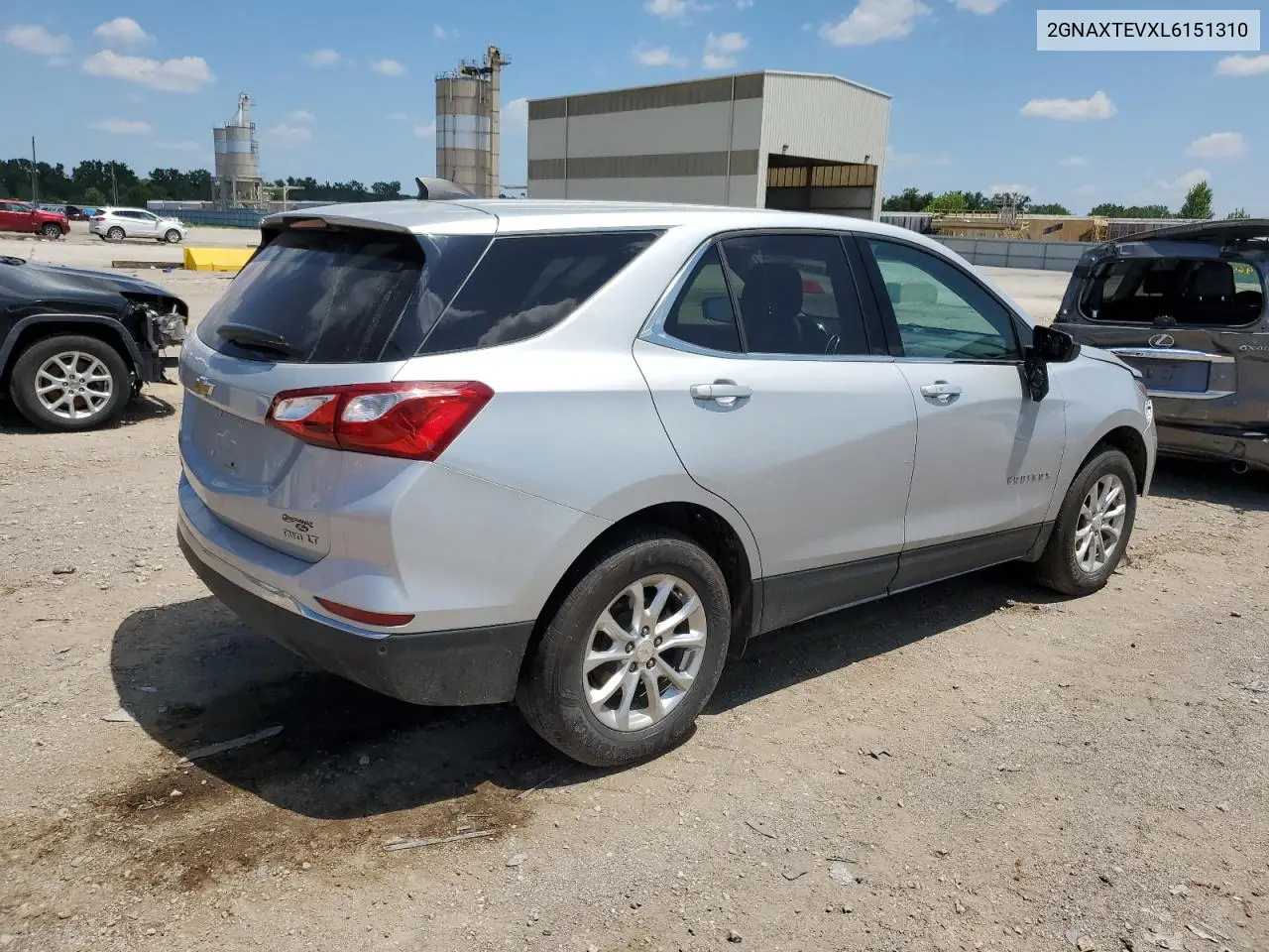 2020 Chevrolet Equinox Lt VIN: 2GNAXTEVXL6151310 Lot: 62934275