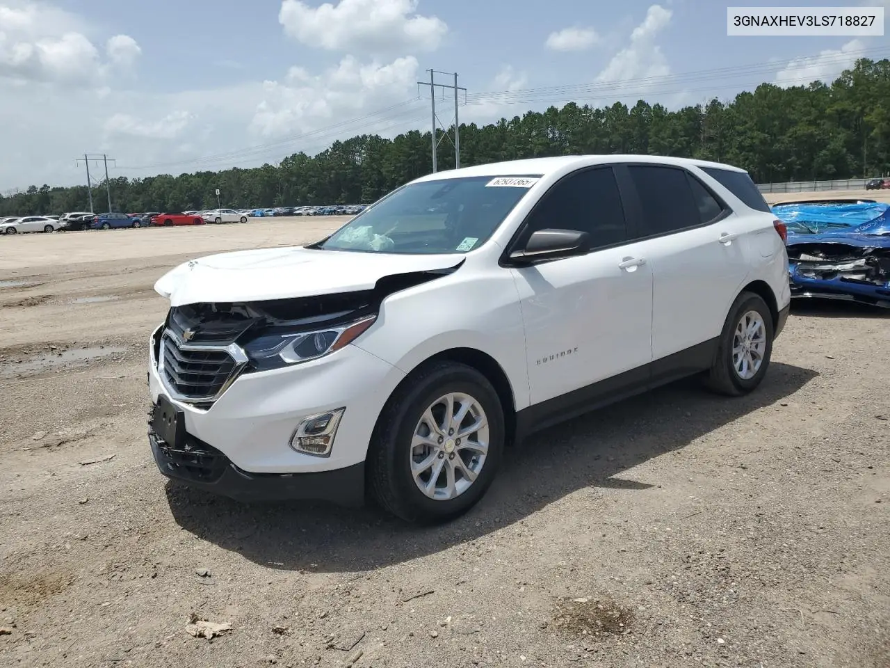 2020 Chevrolet Equinox Ls VIN: 3GNAXHEV3LS718827 Lot: 62937365