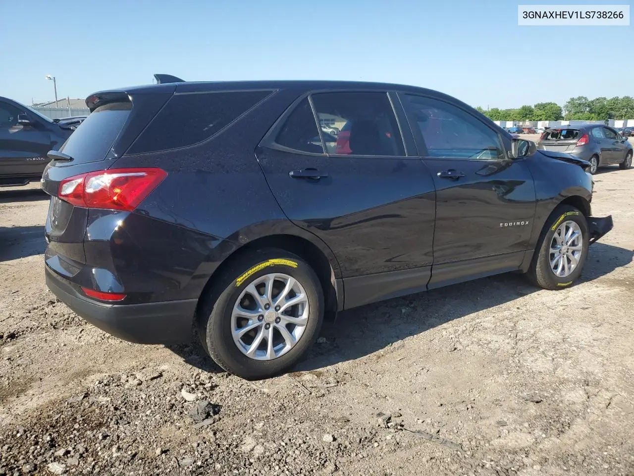 2020 Chevrolet Equinox Ls VIN: 3GNAXHEV1LS738266 Lot: 63129605