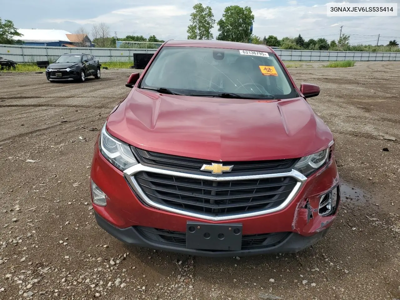 2020 Chevrolet Equinox Lt VIN: 3GNAXJEV6LS535414 Lot: 63136795