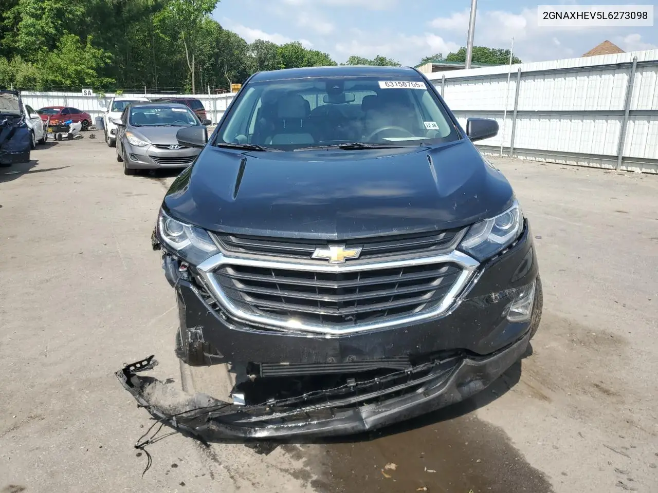 2020 Chevrolet Equinox Ls VIN: 2GNAXHEV5L6273098 Lot: 63158755