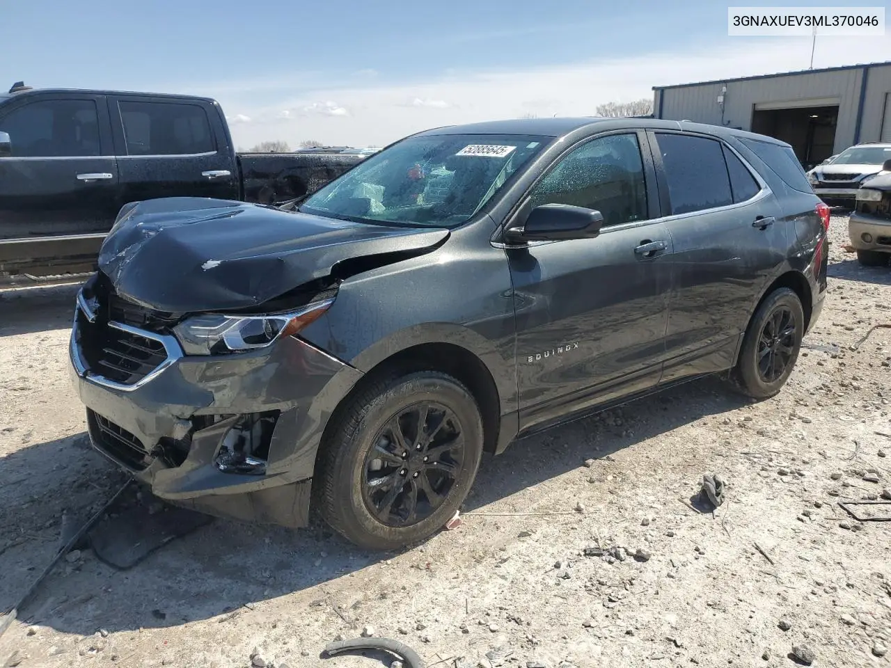 2021 Chevrolet Equinox Lt VIN: 3GNAXUEV3ML370046 Lot: 52885645
