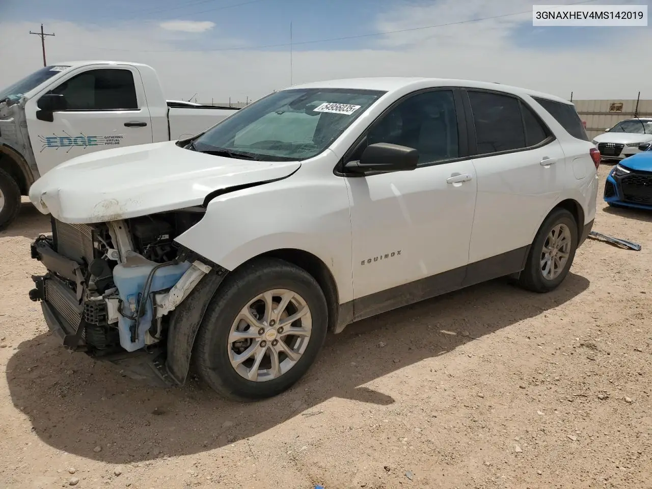 2021 Chevrolet Equinox Ls VIN: 3GNAXHEV4MS142019 Lot: 54956035