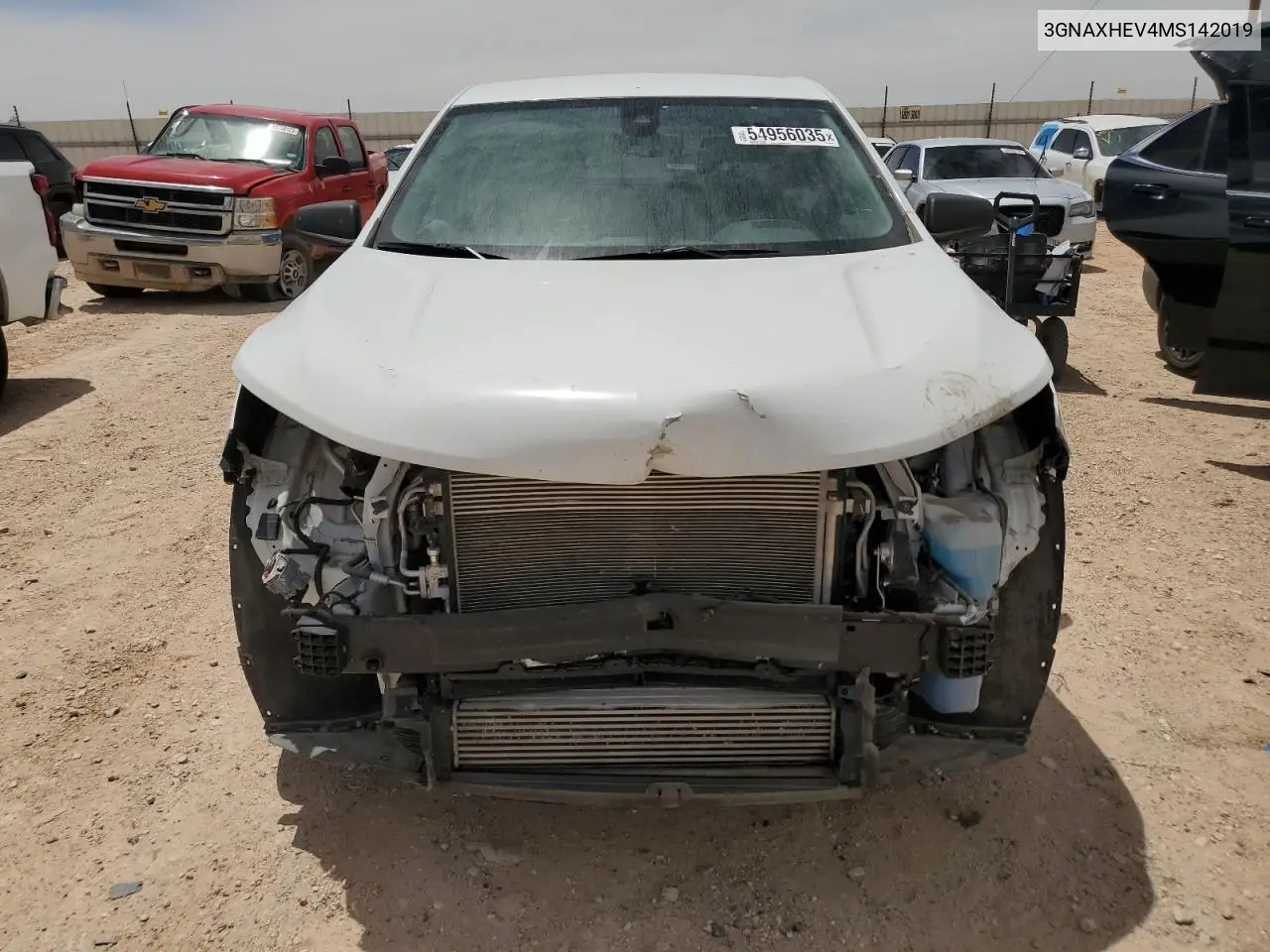 2021 Chevrolet Equinox Ls VIN: 3GNAXHEV4MS142019 Lot: 54956035