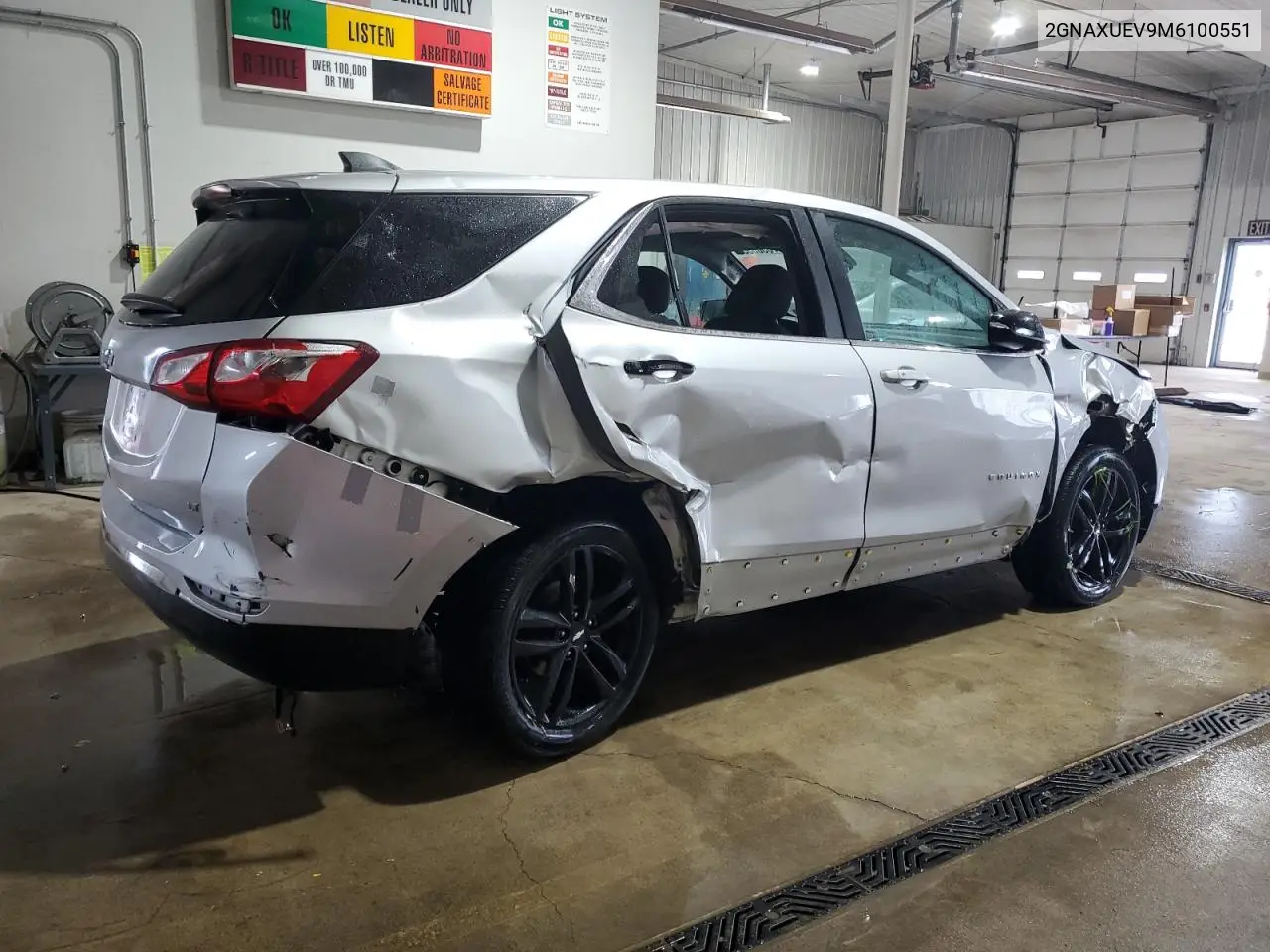 2021 Chevrolet Equinox Lt VIN: 2GNAXUEV9M6100551 Lot: 57058635