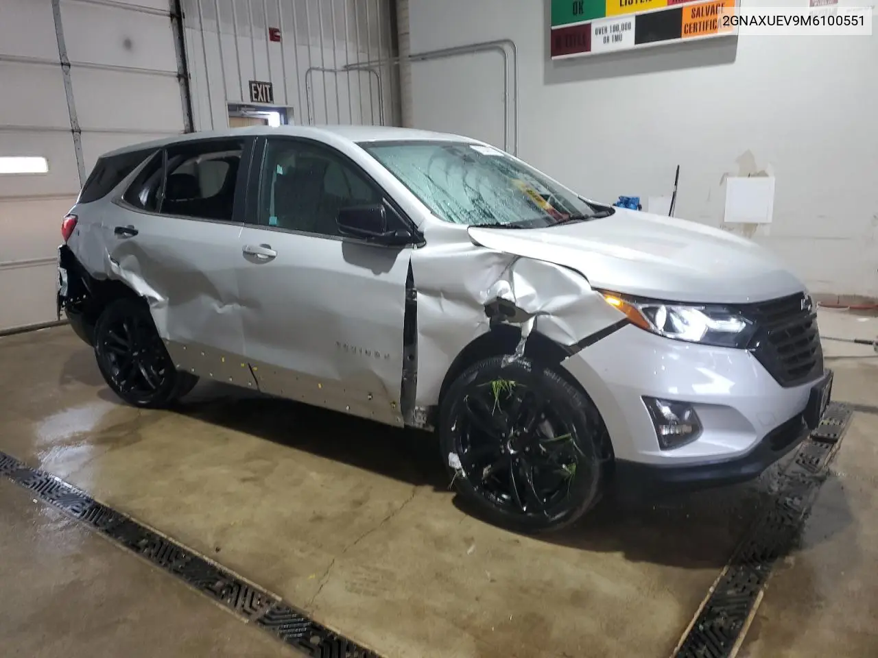 2021 Chevrolet Equinox Lt VIN: 2GNAXUEV9M6100551 Lot: 57058635