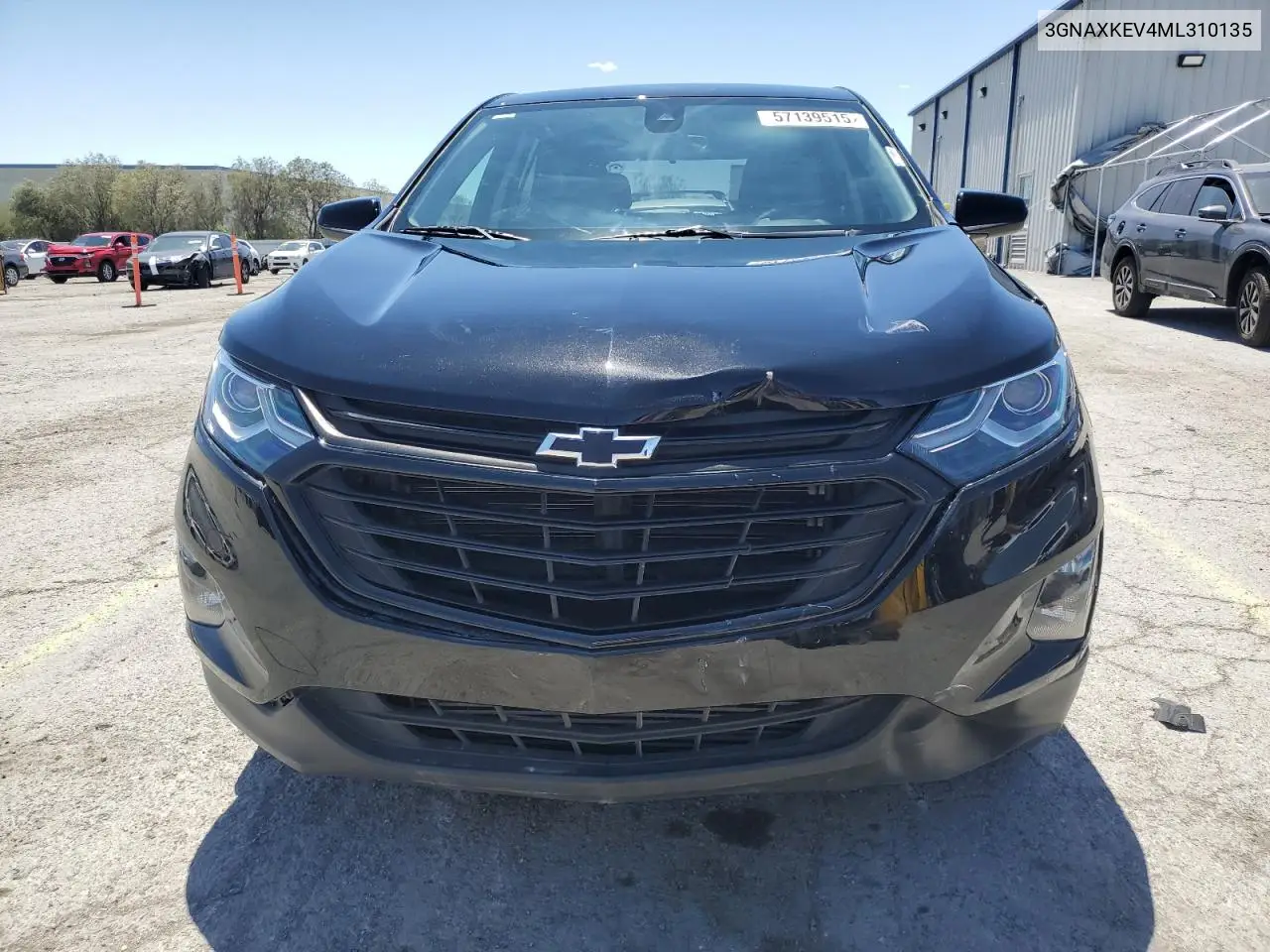 2021 Chevrolet Equinox Lt VIN: 3GNAXKEV4ML310135 Lot: 57139515